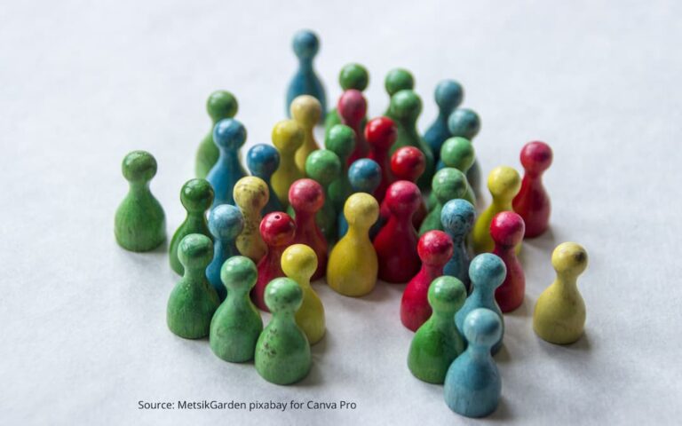 A group of mixed color pawns to illustrate "what is cultural identity?"