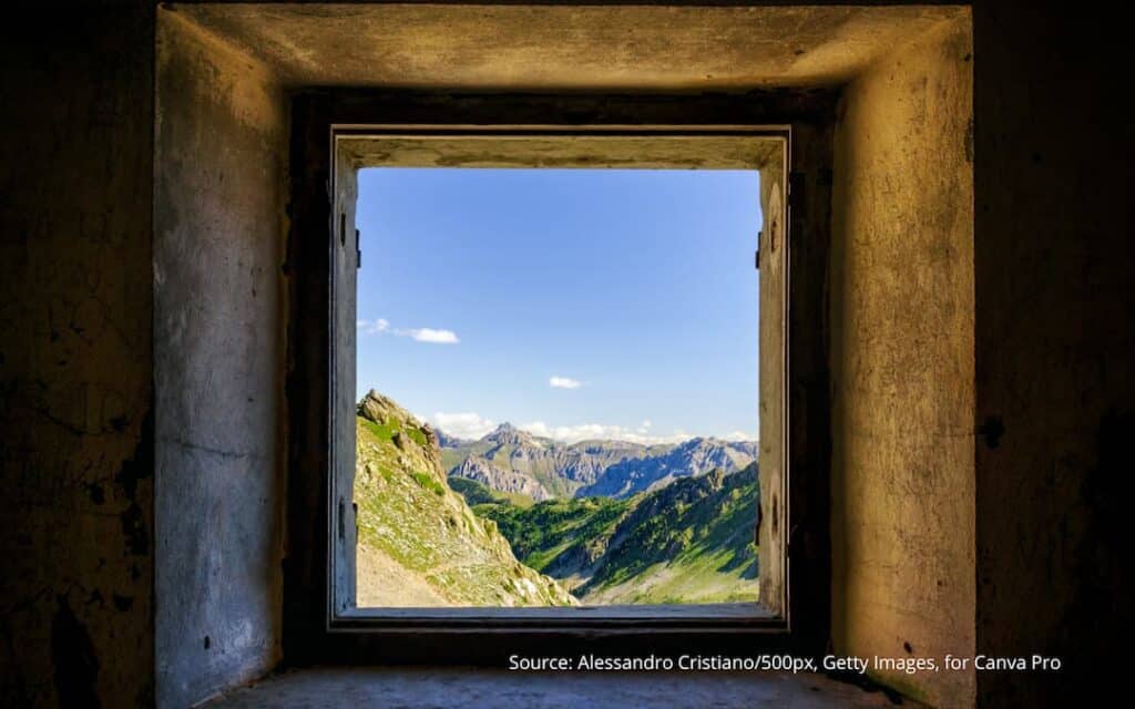 View of the outside through a window to illustrate "what is a cultural lens."