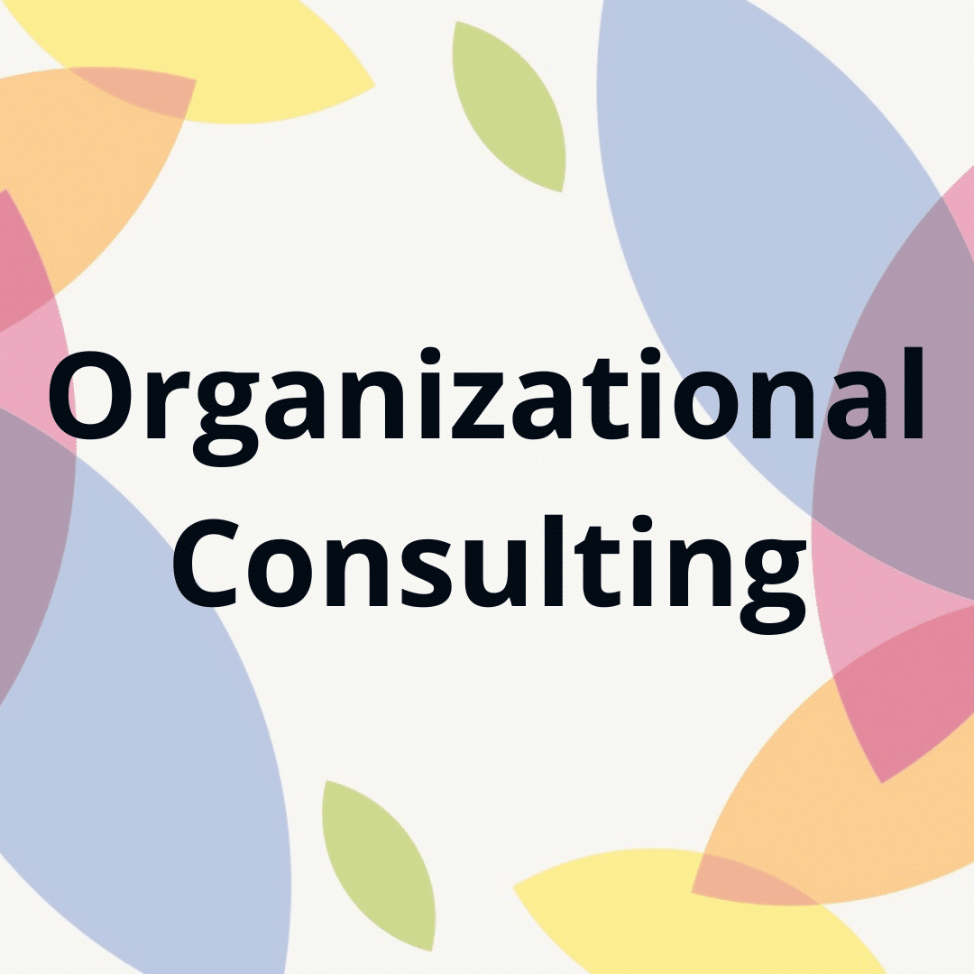 Colorful button for organizational consulting page