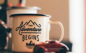 Coffee mug with the words "the adventure begins" on it to illustrate why we need professional experiments.
